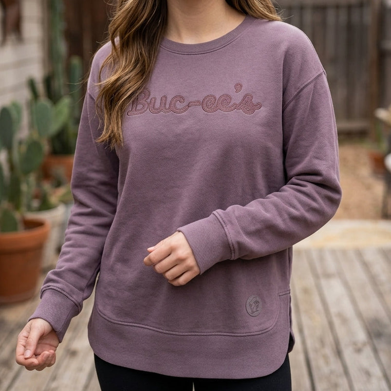Buc-ee's Purple Crewneck Sweatshirt