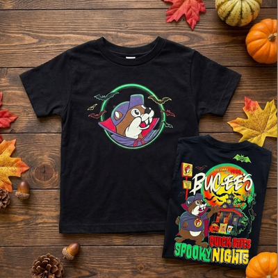 Buc-ee's Toddler Halloween Shirt "Quick Bites Spooky Nights"