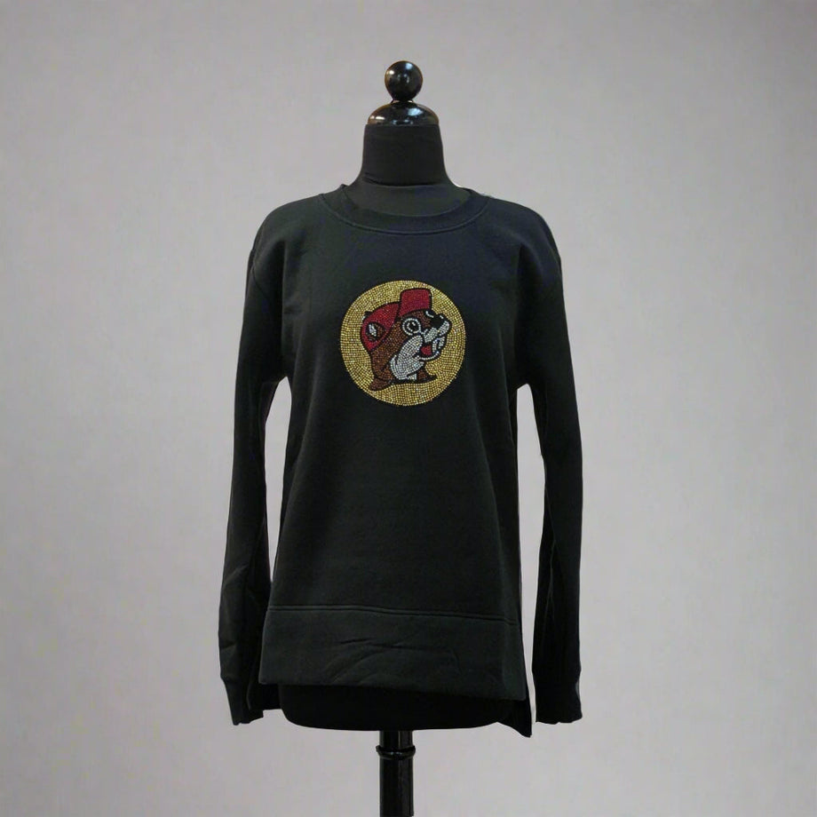 Buc-ee's Bling Logo Sweater Top