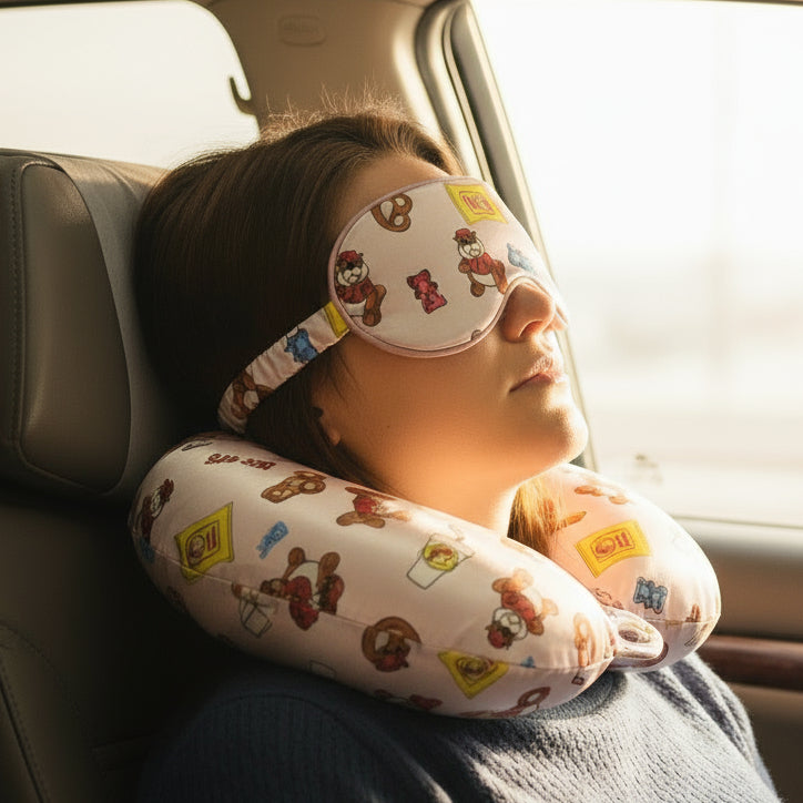 Buc-ee's Snacks Eye Mask and Neck Pillow Set