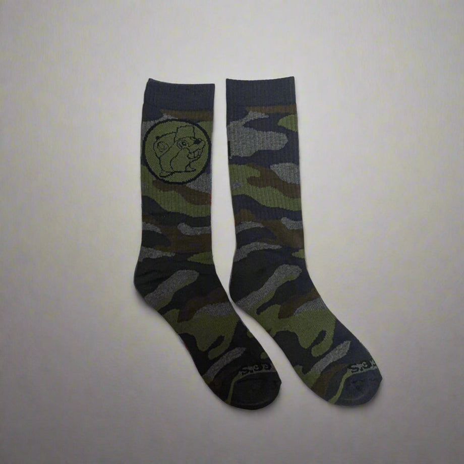 Buc-ee's Green Camo Socks