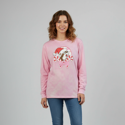 Buc-ee's Pink Long Sleeve Novelty Tee