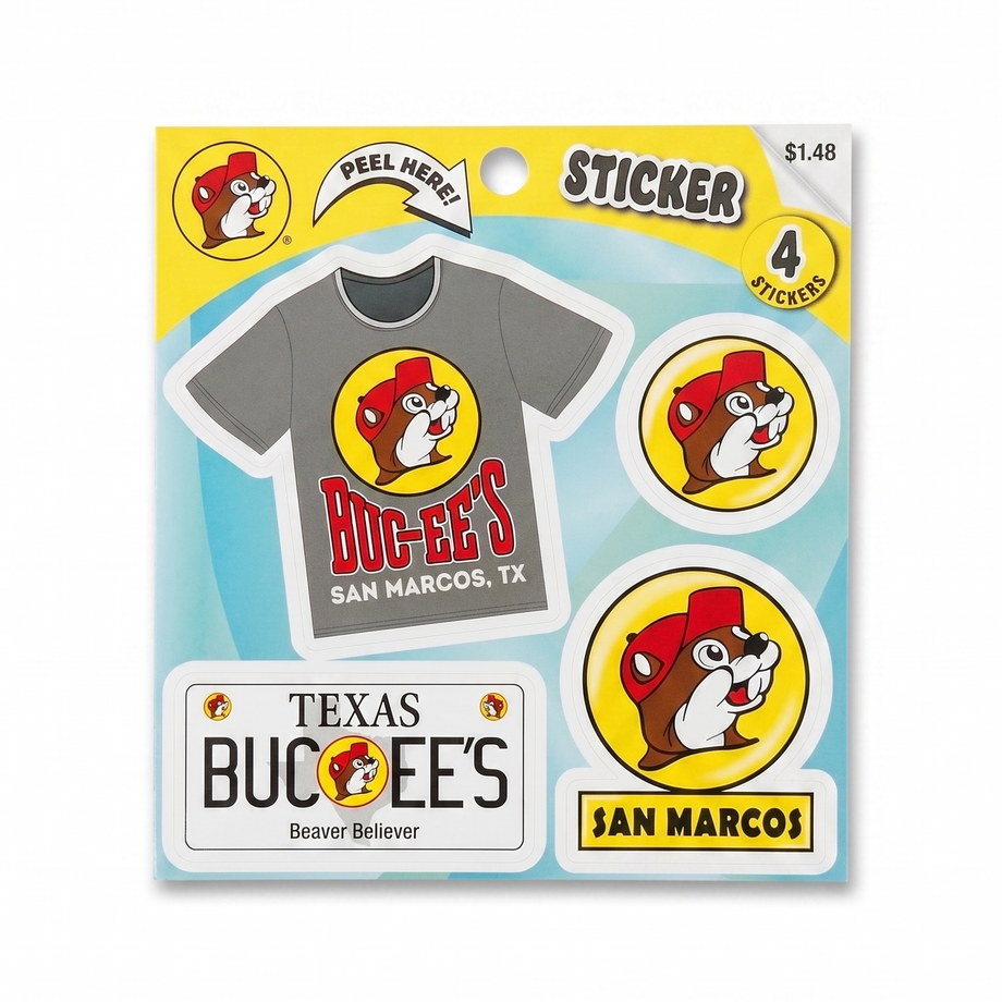 Buc-ee's San Marcos Sticker Sheet