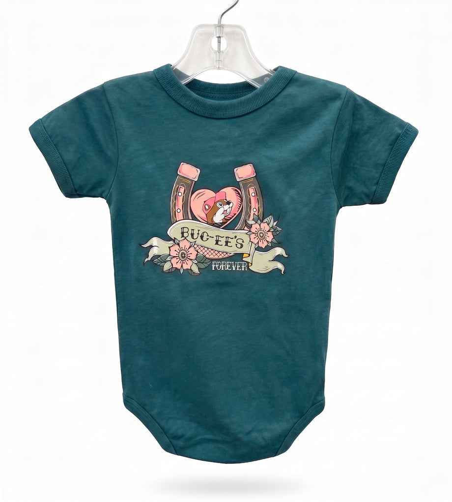 Buc-ee's Forever Teal Horseshoe Infant Onesie