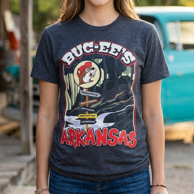 Buc-ee's Arkansas "All Signs" Charcoal Tee