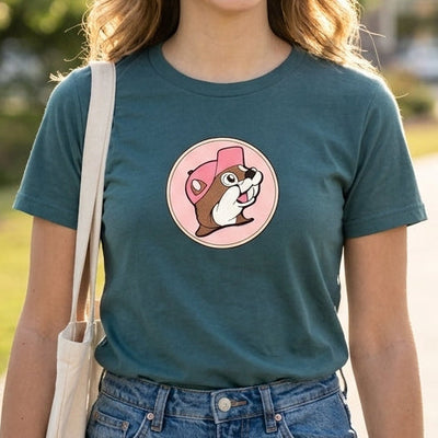 Buc-ee's Forever Teal Horseshoe Girls Shirt