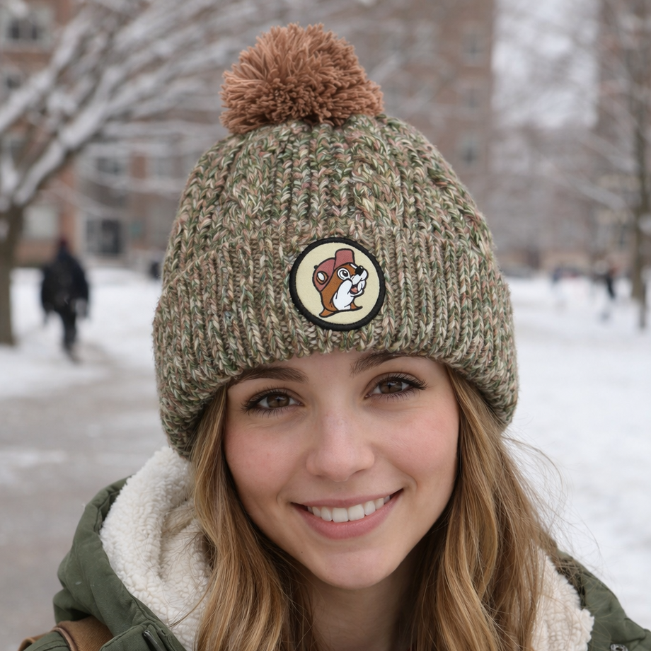Buc-ee's Pom Beanie Multi W/Patch