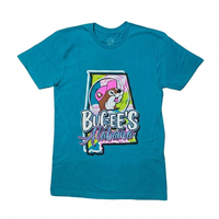 Buc-ee's Alabama State Map Turquoise Shirt