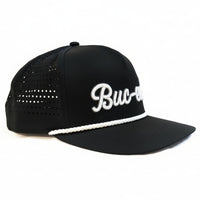 Buc-ee's Black Rope Hat With White Logo