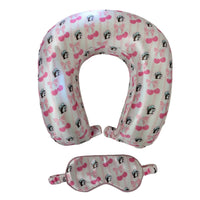 Buc-ee's Cherry Neck Pillow and Eye Mask Set