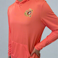 Buc-ee's Youth Performance Coral Hoodie Shirt