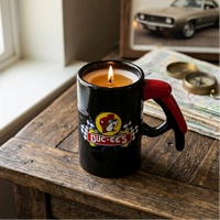 Buc-ee's Gas Pump Handle Woodsmoke Bourbon Scented Candle Mug