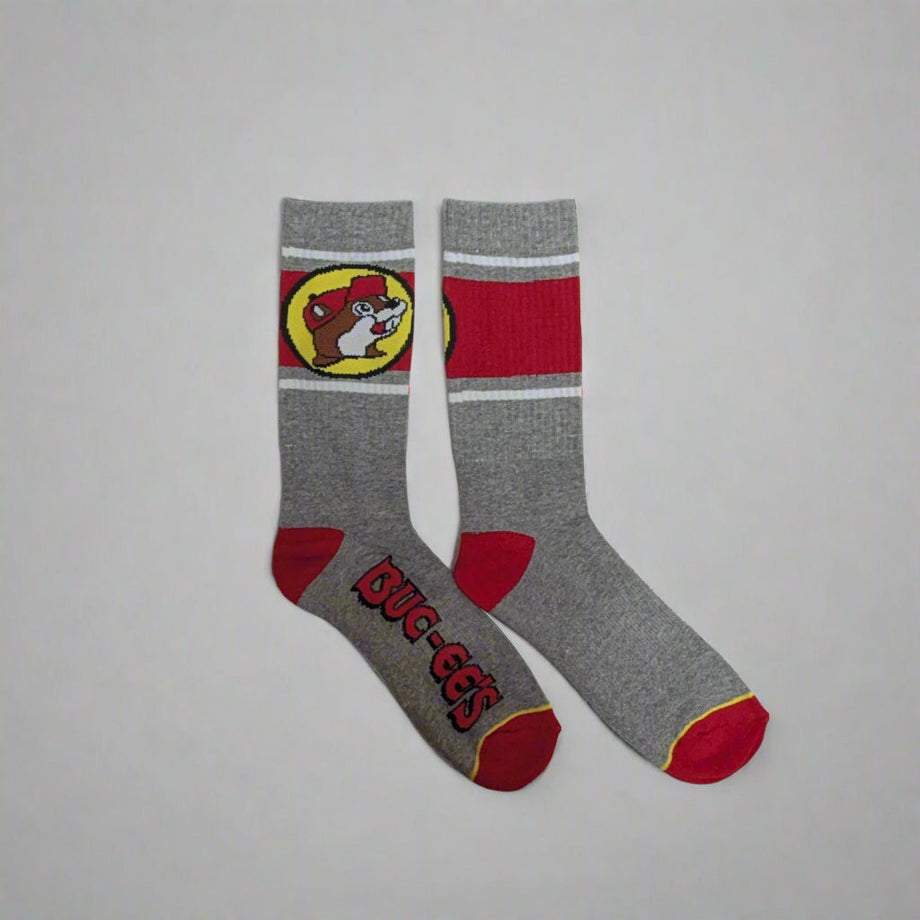 Buc-ee's Gray Socks