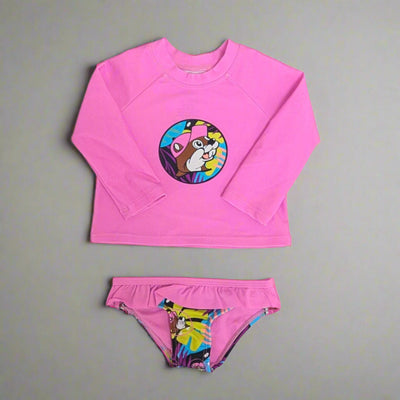 Buc-ee's Toddler Girls' Pink Swim Set