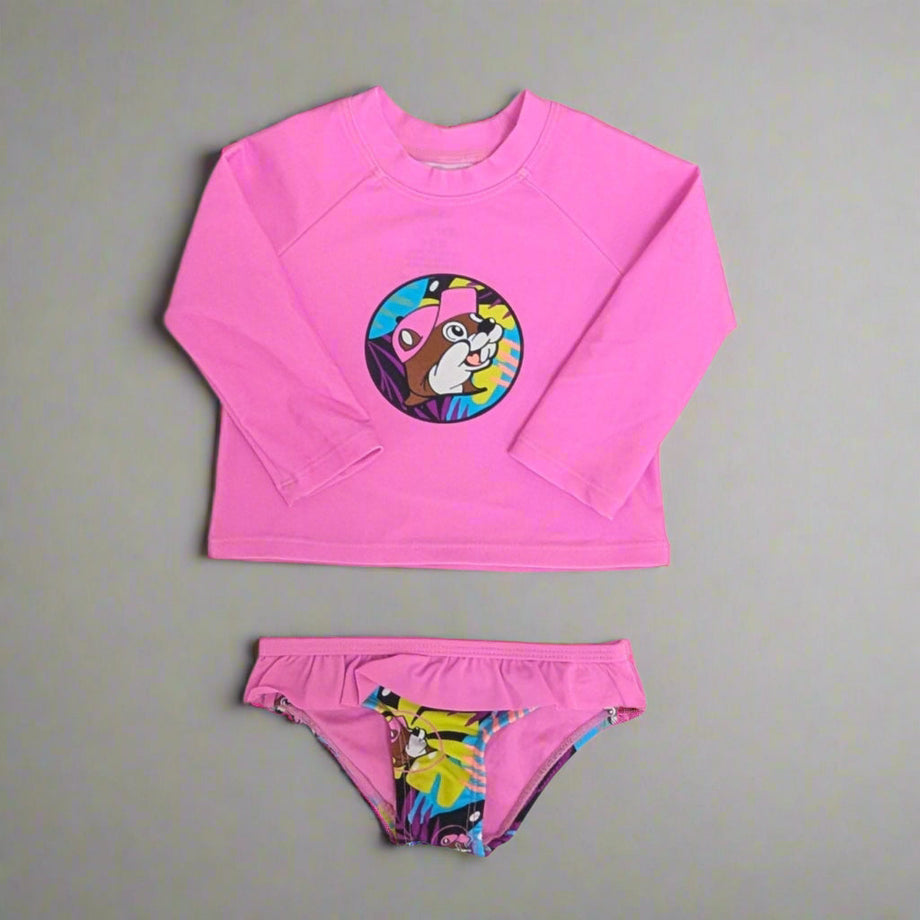 Buc-ee's Toddler Girls' Pink Swim Set