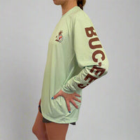 Buc-ee's Performance Palm Lime Long Sleeve Shirt