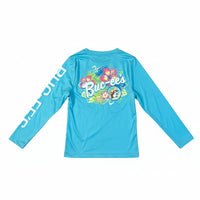 Buc-ee's Long Sleeve Performance Tropical Turquoise Shirt