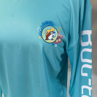 Buc-ee's Long Sleeve Performance Tropical Turquoise Shirt