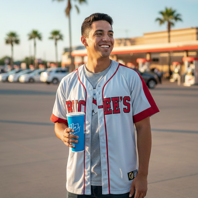 Buc-ee's Men's Grey Baseball Jersey