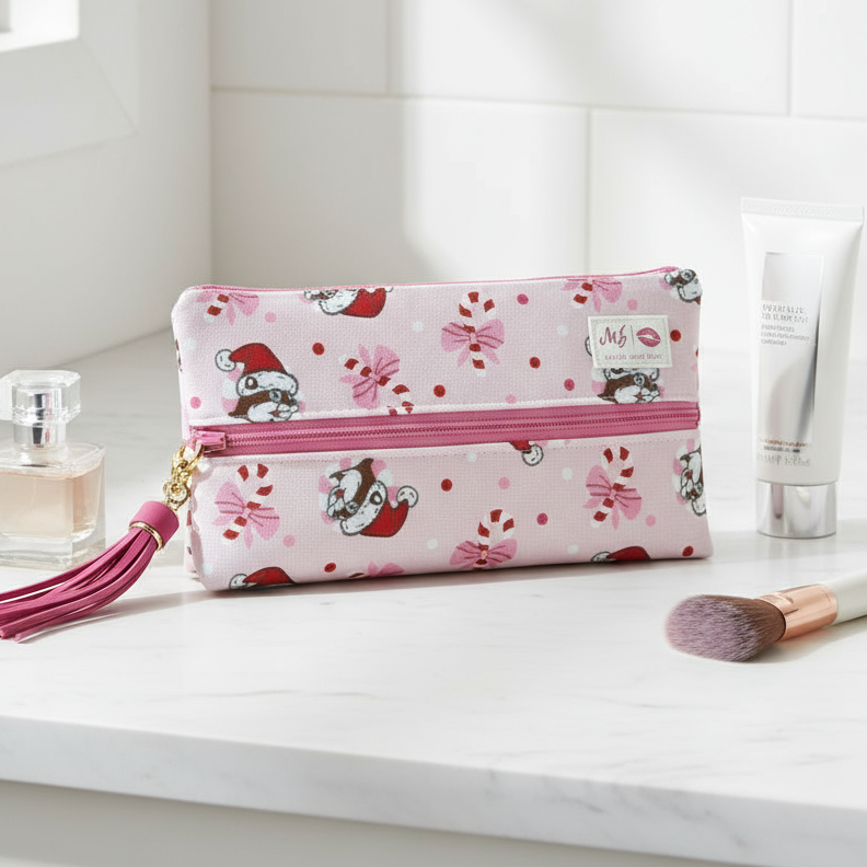 Buc-ee's Candy Cane Makeup Junkie Bag