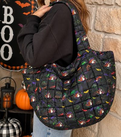 Buc-ee's Neon Bat Puffy Tote Bag