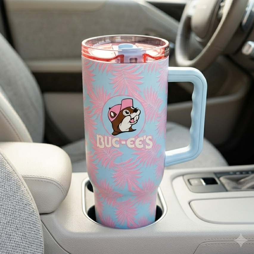 Buc-ee's Pink Palm Fit Forty Pro Tumbler