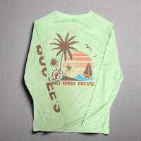 Buc-ee's Performance Palm Lime Long Sleeve Shirt