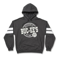 Buc-ee's Stripe Sleeve Black Hoodie
