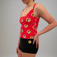 Buc-ee's Women's Red Logo Tankini Top