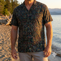 Buc-ee's Men's Neon Tiki Camp Shirt