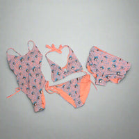 Buc-ee's Women's Pink/Blue Leopard Swim Suit