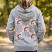 Buc-ee's Youth Logo Bow Gray Hoodie