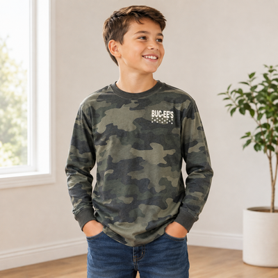 Buc-ee's Youth Long Sleeve Camo Shirt