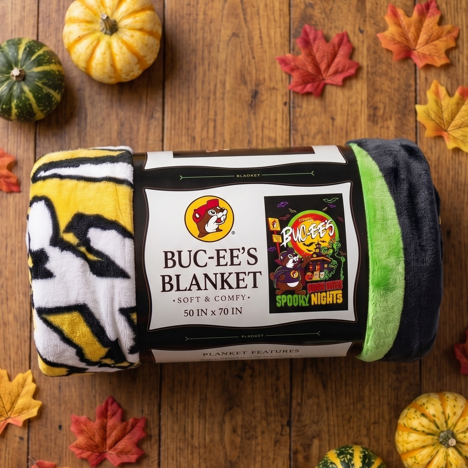 Buc-ee's Halloween "Quick Bites Spooky Nights" Blanket