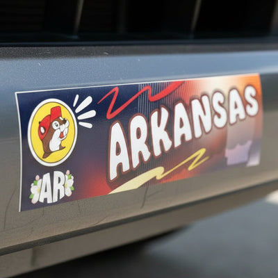 Buc-ee's Arkansas Map Bumper Sticker