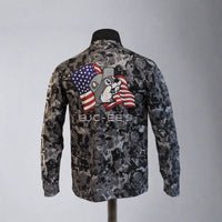 Buc-ee's Performance Long Sleeve Gray Camo