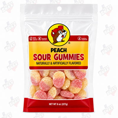 Buc-ee's Peach Sour Gummies