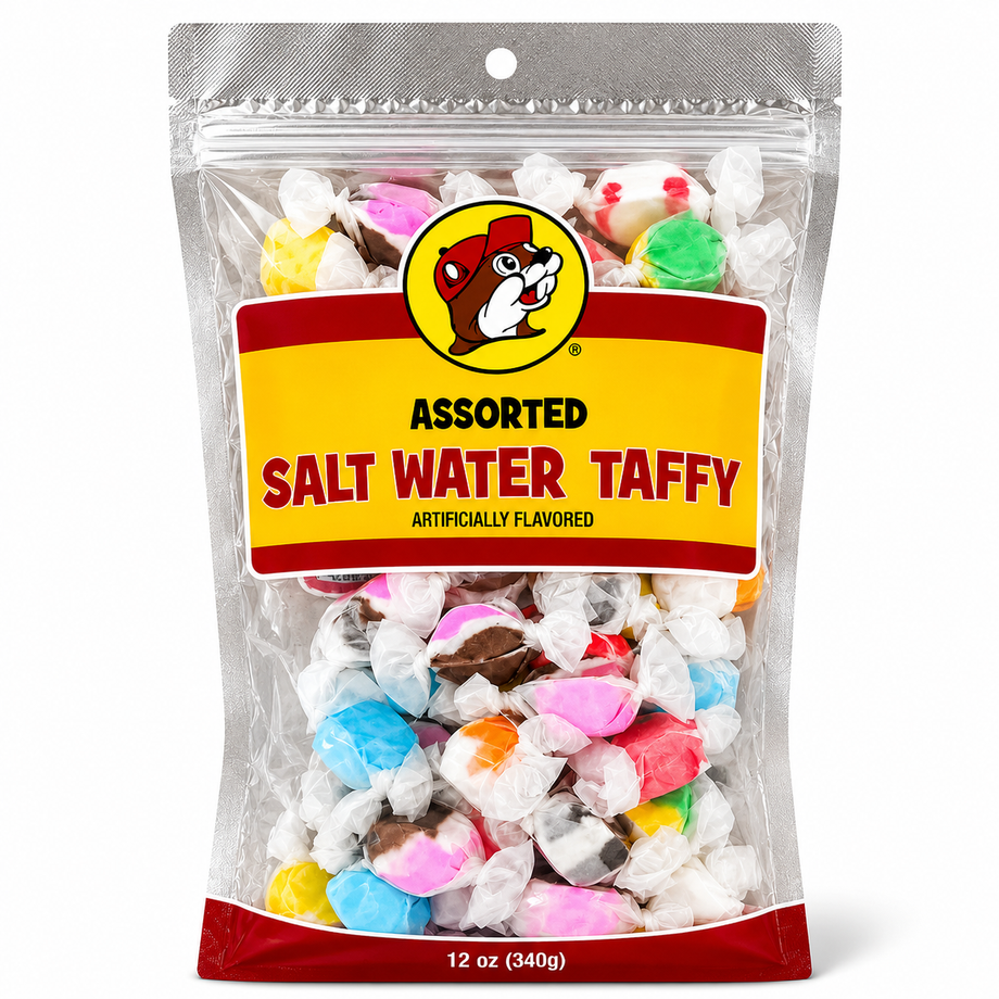 Buc-ee's Assorted Saltwater Taffy (12 oz Bag)