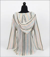 Buc-ee's Baja Woven Hoodie - Pastel Stripe Edition