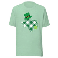 Lucky Texas St. Patrick’s Day T-Shirt – Plaid Shamrock Tee